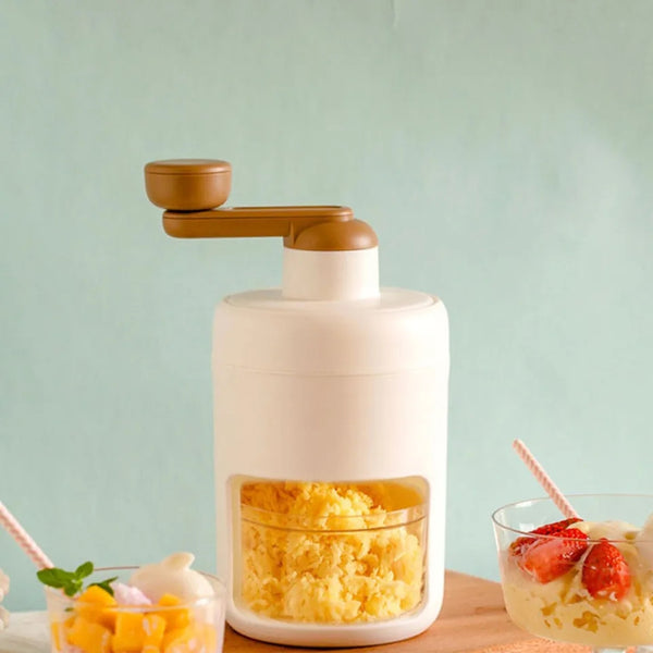 Manual Shaved Ice Maker Machine | Portable Ice Crusher With Free Ice Cube Trays And Shaved Ice Spoon | Snow Cone Machine Use For Ice Cream, Snowcone, Cocktail Make