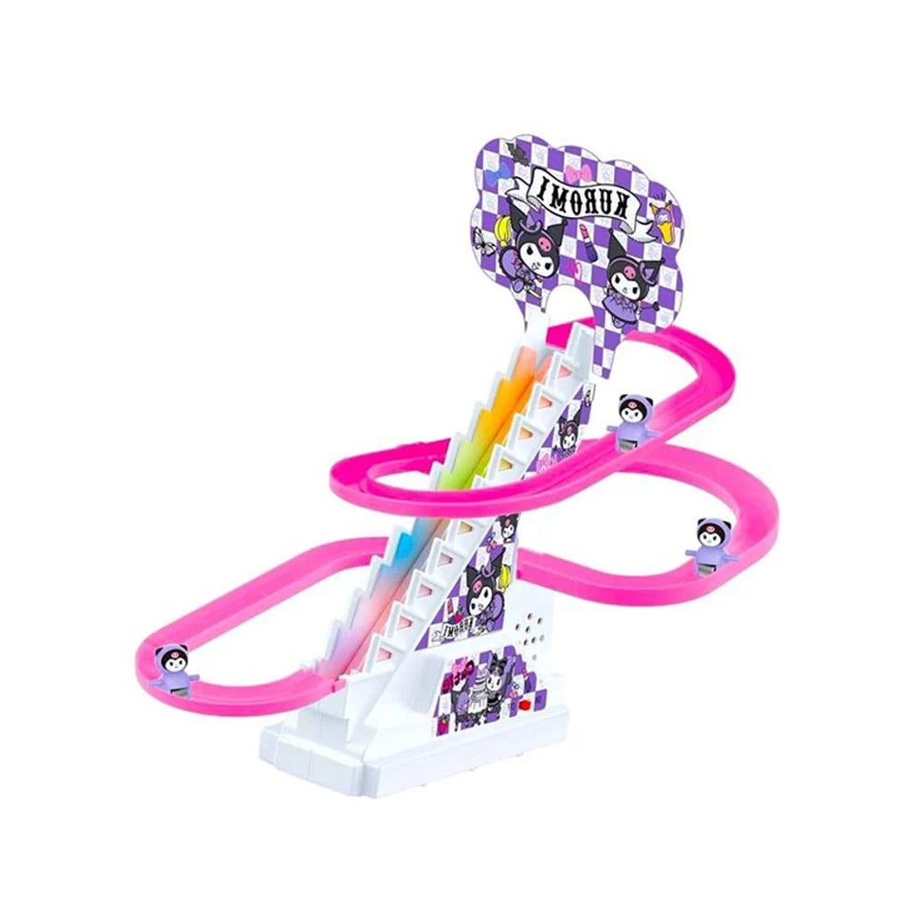 Kurmi Musical Race Track Toy with Climbing Stairs | Battery Operated Racing Game