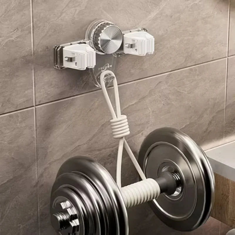 Wall Mounted Mop Holder, Mop Hook Storage, Broom Hanger (Set of 2)