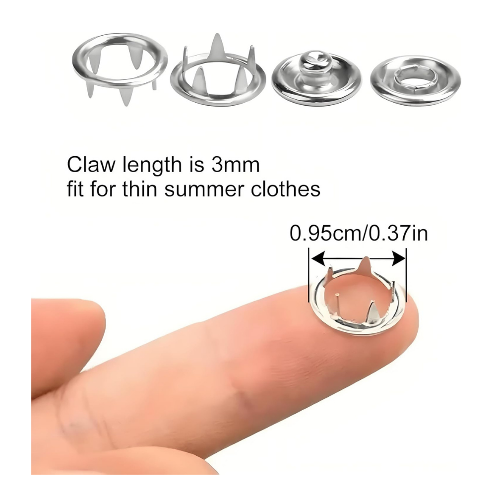 Five-claw Clip Stainless Steel Clamp | Clothing Button Installation Tool