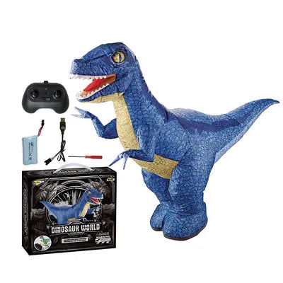 Giant Inflatable RC Dinosaur Toy – Big Remote Control Walking Dino with Lights | USB Rechargeable Electric Dinosaur for Kids