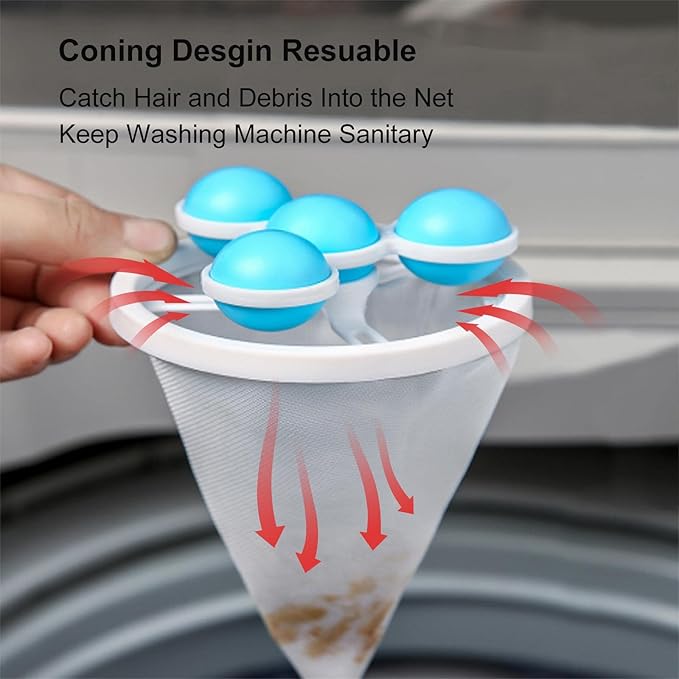 Floating Washing Machine Lint Filter Bag (Pack of 5)