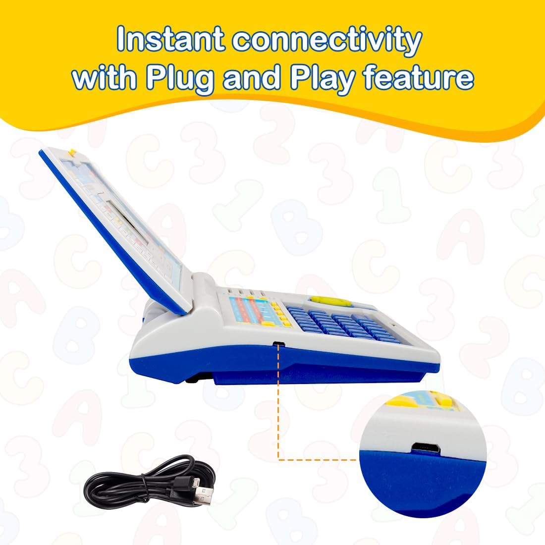 Fun English Learner Laptop for Kids Educational Notebook Computer