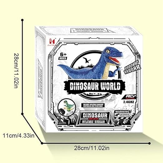 Giant Inflatable RC Dinosaur Toy – Big Remote Control Walking Dino with Lights | USB Rechargeable Electric Dinosaur for Kids
