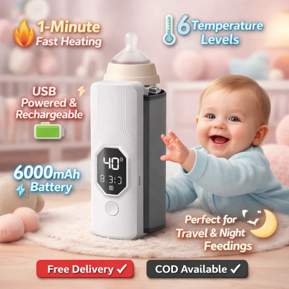 Portable Baby Milk Warmer Bottle For Travel On The Go | Rechargeable