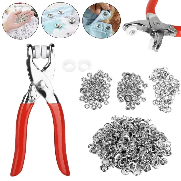 Five-claw Clip Stainless Steel Clamp Four-point Clip Clothing Button Baby Installation Tool
