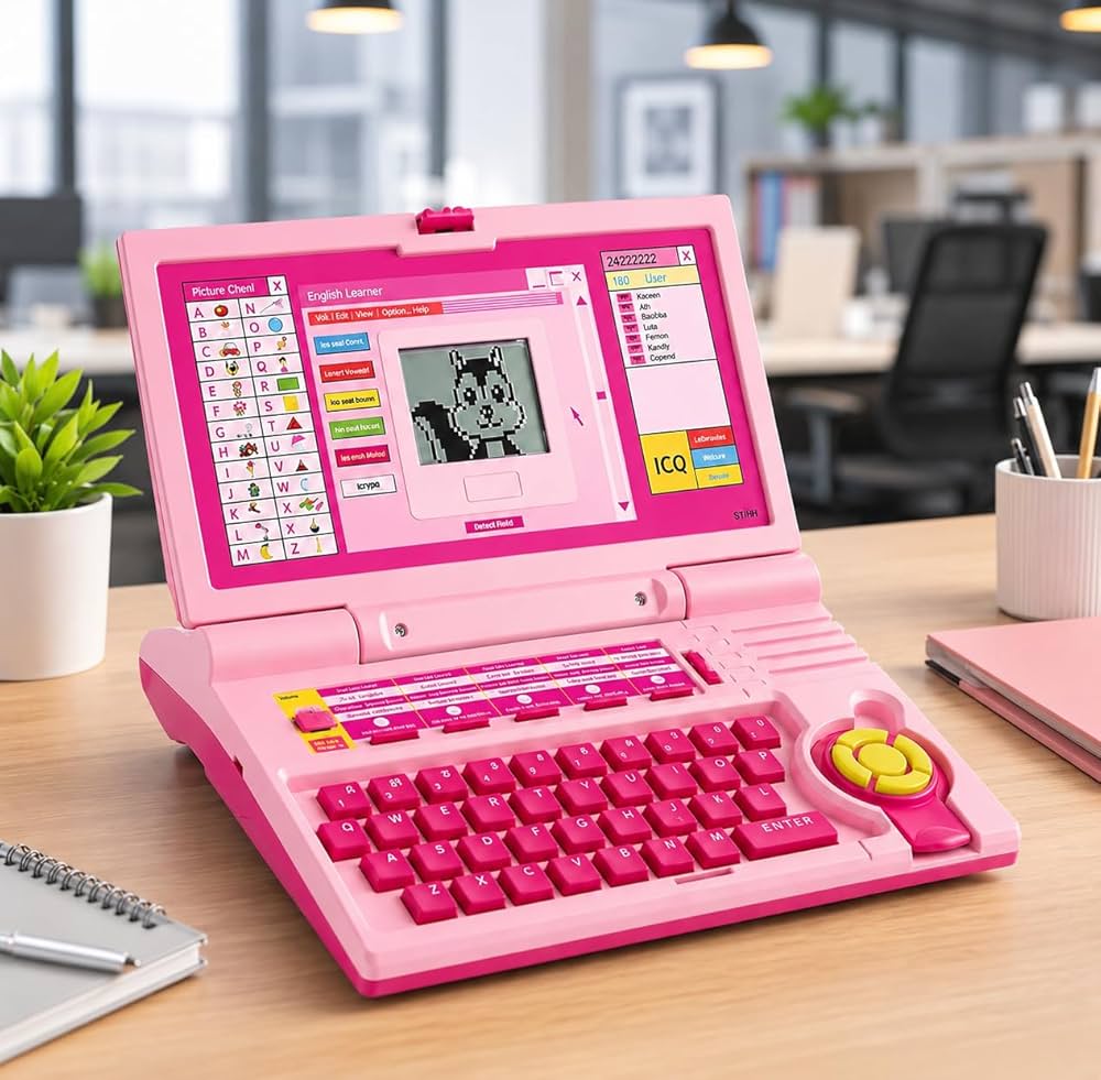 Fun English Learner Laptop for Kids Educational Notebook Computer