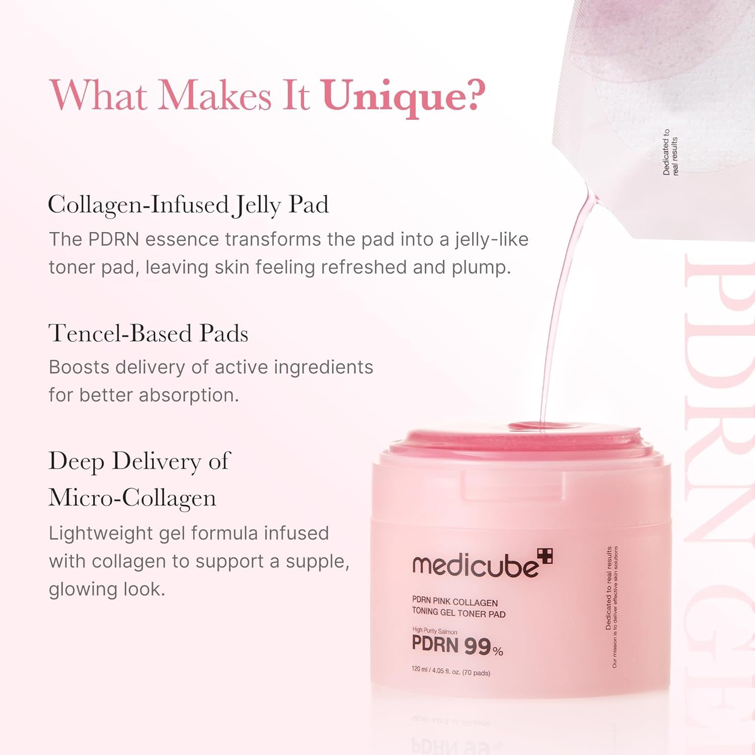 Medicube PDRN Pink Collagen Toning Gel Pad 99%
