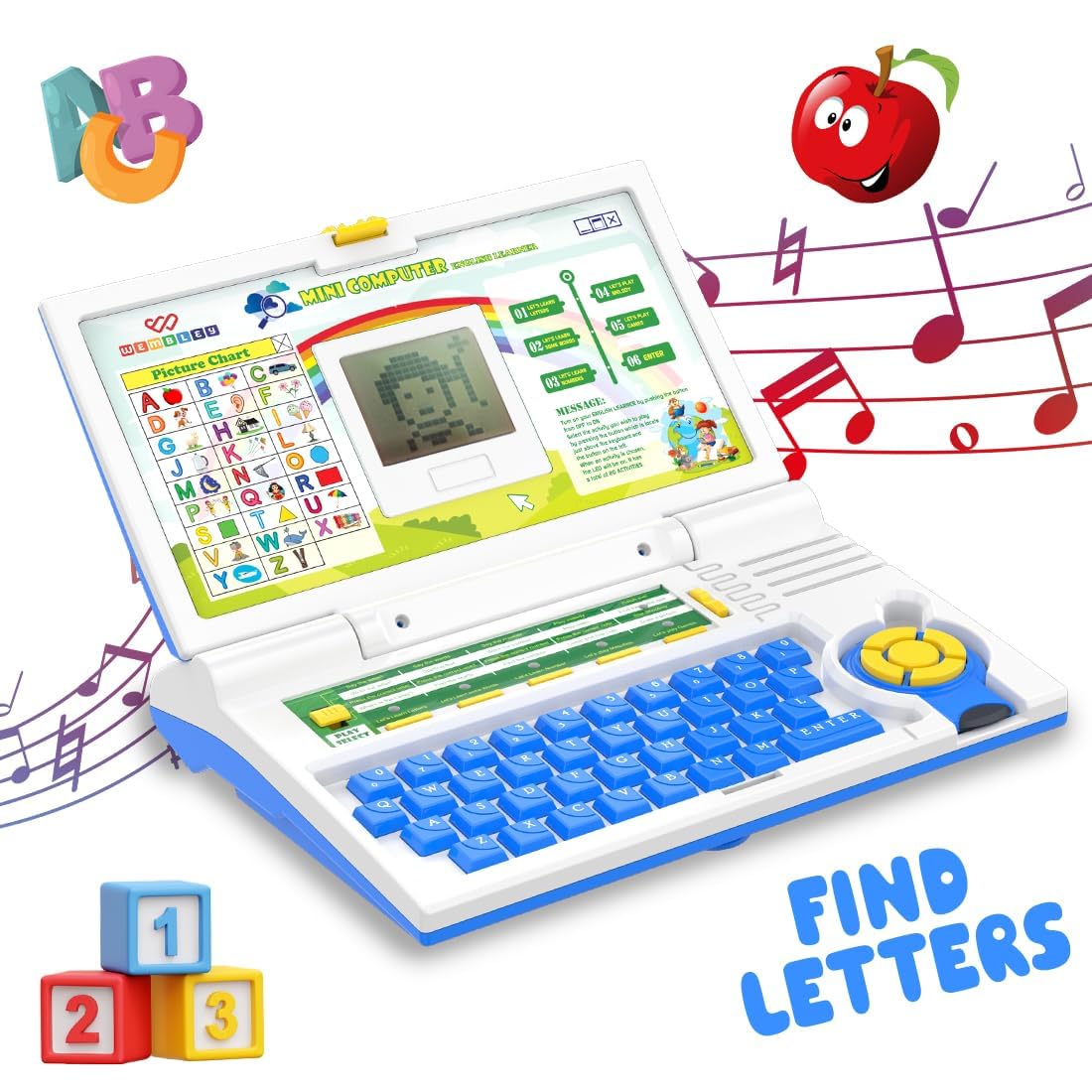 Fun English Learner Laptop for Kids Educational Notebook Computer