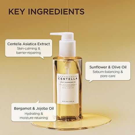 Madagascar Centella Light Cleansing Oil 6.76 fl.oz, 200ml | Gentle Oil Korean Facial Cleanser