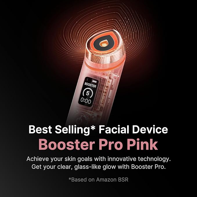Medicube Booster Pro | 6-in-1 Real Glass Glow Beauty Massager | For Clear, Radiant, Firmer-Looking Skin