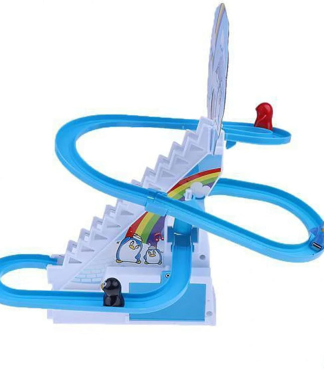 Stitch Musical Race Track Toy with Climbing Stairs | Battery Operated Racing Game
