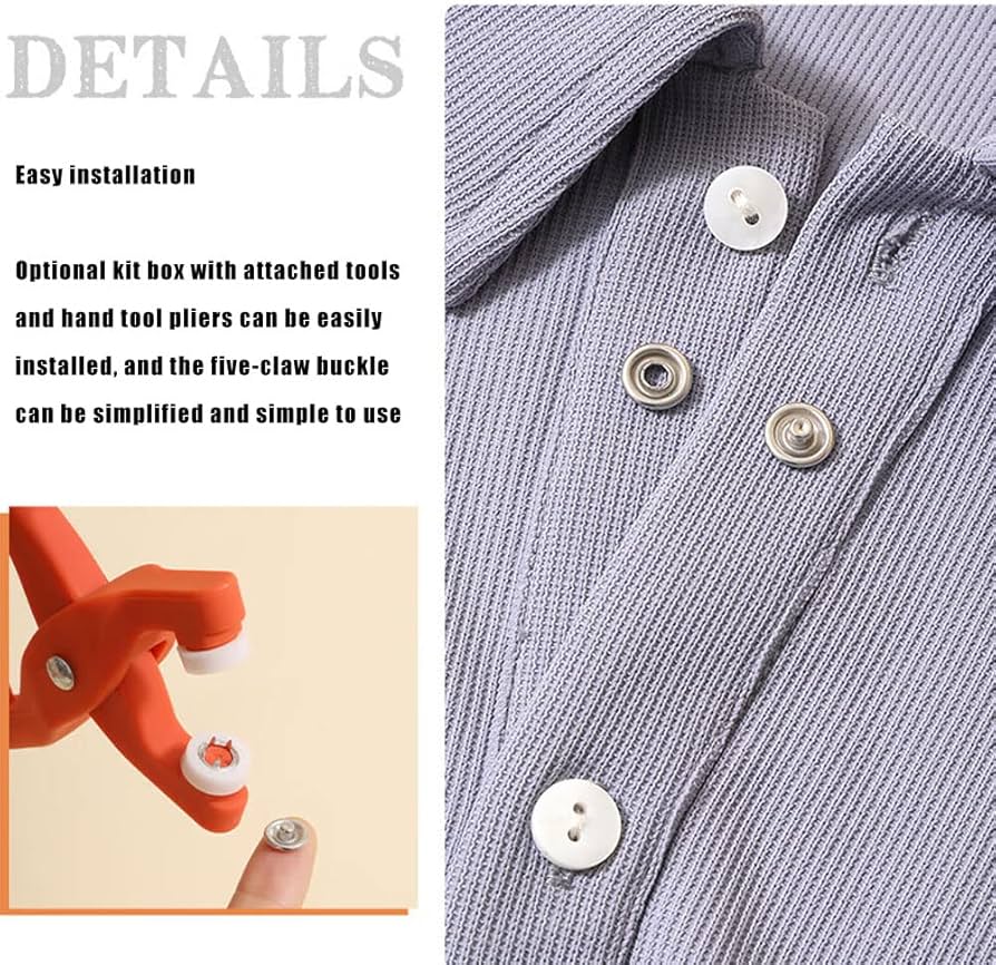 Five-claw Clip Stainless Steel Clamp Four-point Clip Clothing Button Baby Installation Tool