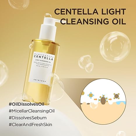 Madagascar Centella Light Cleansing Oil 6.76 fl.oz, 200ml | Gentle Oil Korean Facial Cleanser