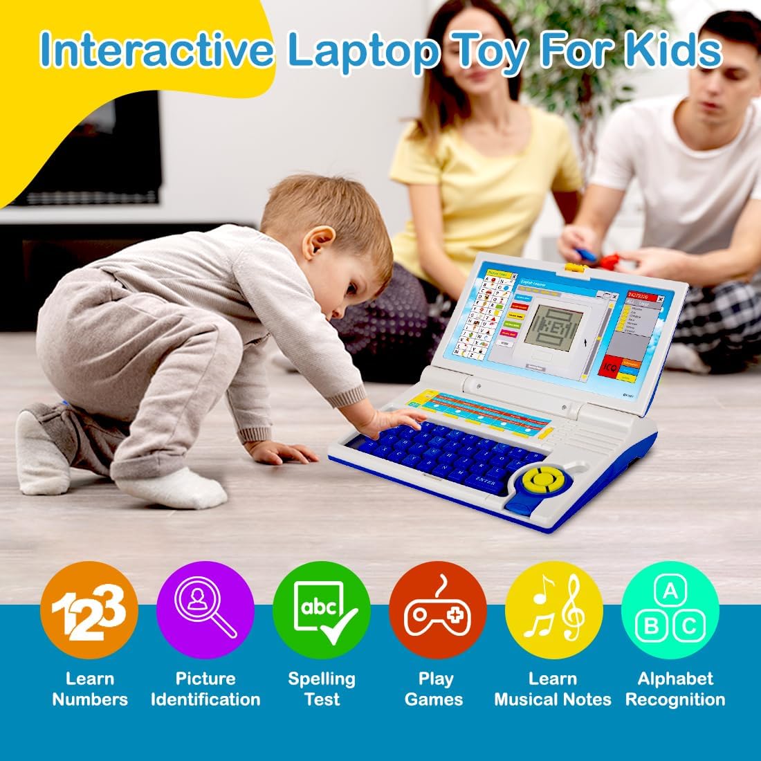 Fun English Learner Laptop for Kids Educational Notebook Computer