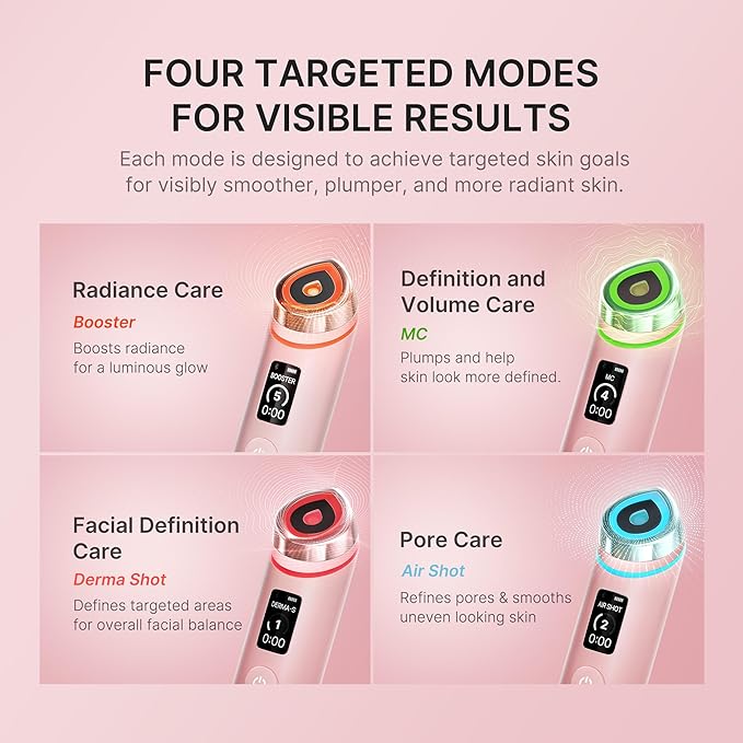 Medicube Booster Pro | 6-in-1 Real Glass Glow Beauty Massager | For Clear, Radiant, Firmer-Looking Skin