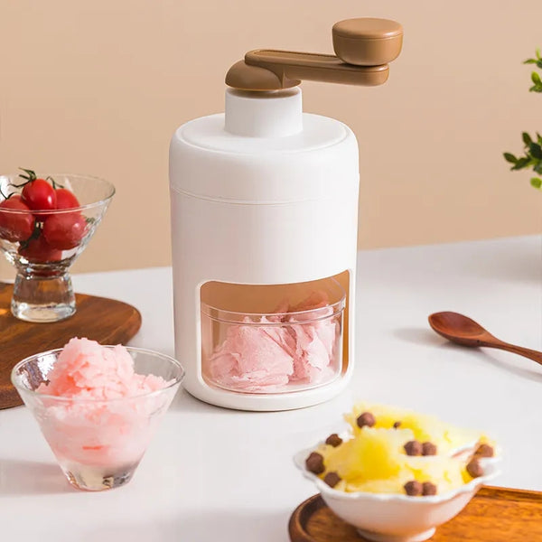 Manual Shaved Ice Maker Machine | Portable Ice Crusher With Free Ice Cube Trays And Shaved Ice Spoon | Snow Cone Machine Use For Ice Cream, Snowcone, Cocktail Make