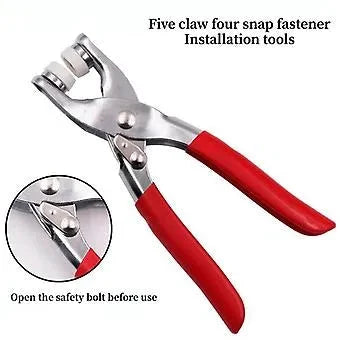 Five-claw Clip Stainless Steel Clamp Four-point Clip Clothing Button Baby Installation Tool