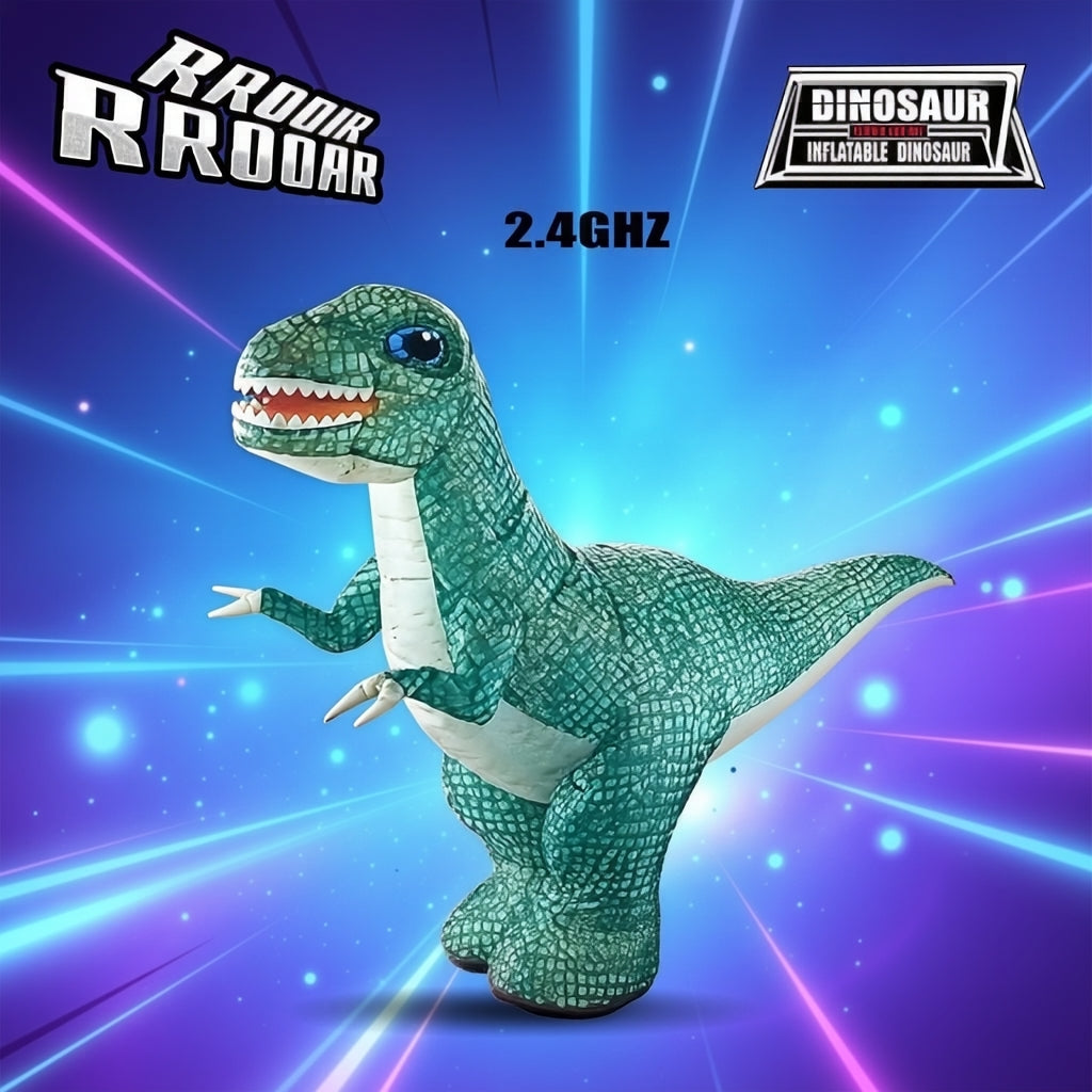 Giant Inflatable RC Dinosaur Toy – Big Remote Control Walking Dino with Lights | USB Rechargeable Electric Dinosaur for Kids