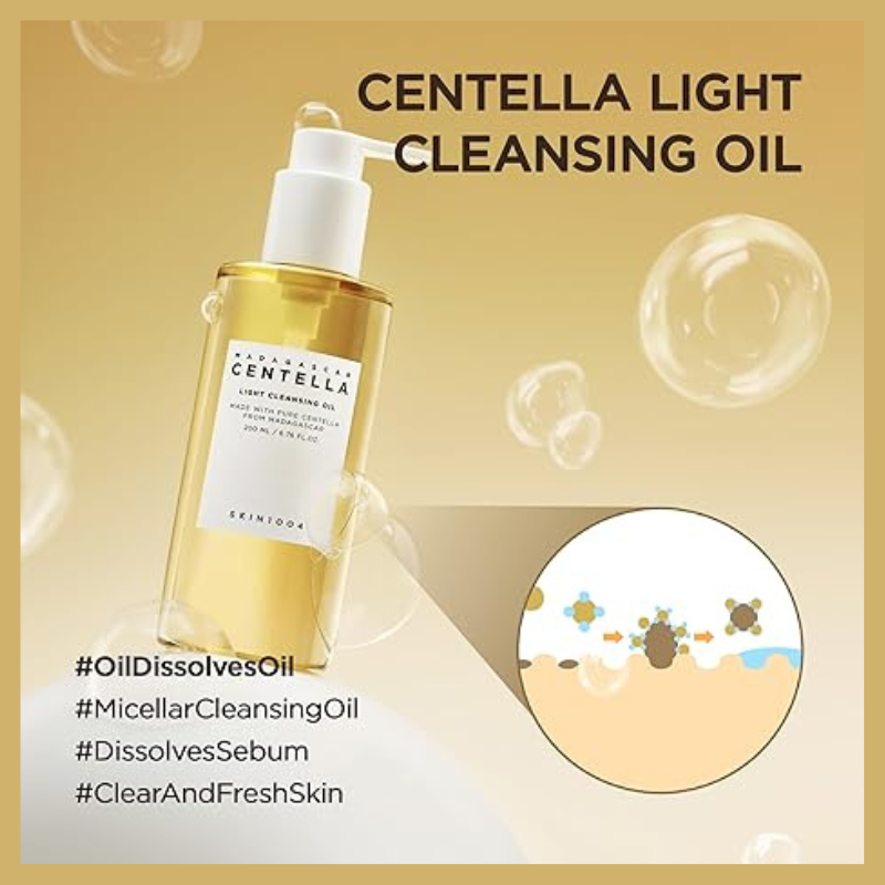 Madagascar Centella Light Cleansing Oil 6.76 fl.oz, 200ml | Gentle Oil Korean Facial Cleanser