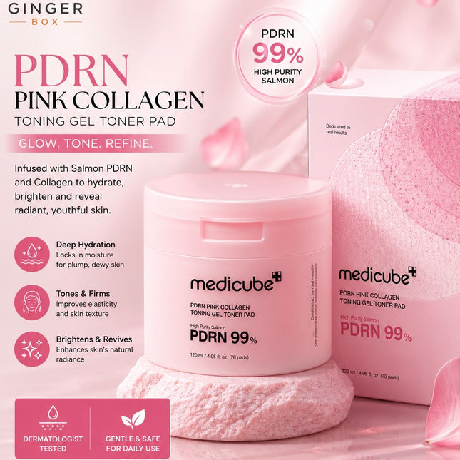 Medicube PDRN Pink Collagen Toning Gel Pad 99%