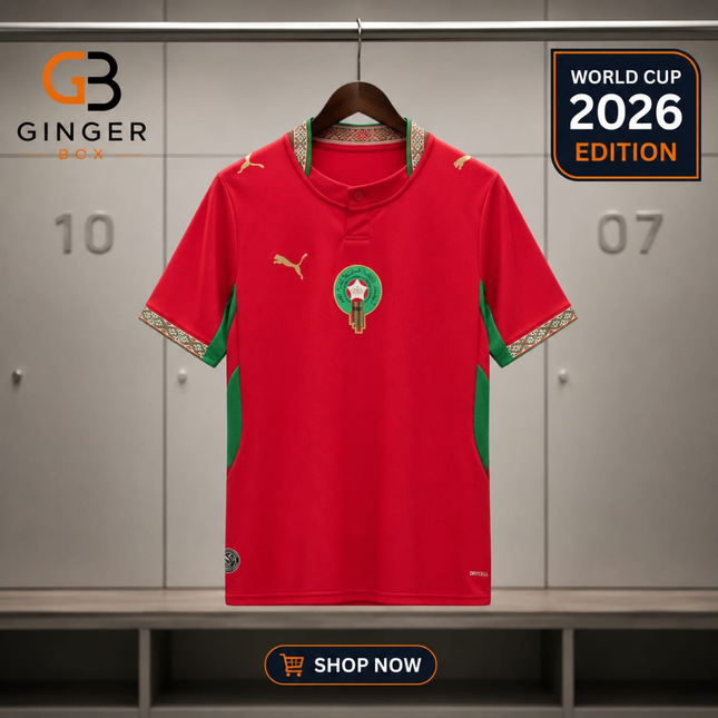 Morocco Football Team Jersey 2026 – Ginger Box