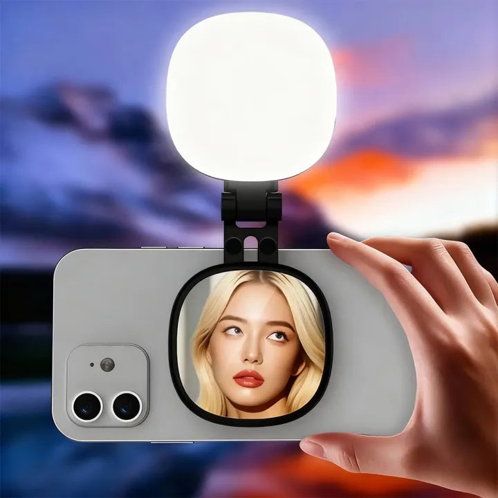 Magnetic Multi-functional Mobile Phone Selfie Mirror Mini Fill light Adjustable