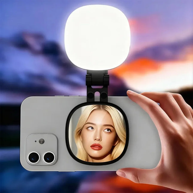 Magnetic Multi-functional Mobile Phone Selfie Mirror Mini Fill light Adjustable