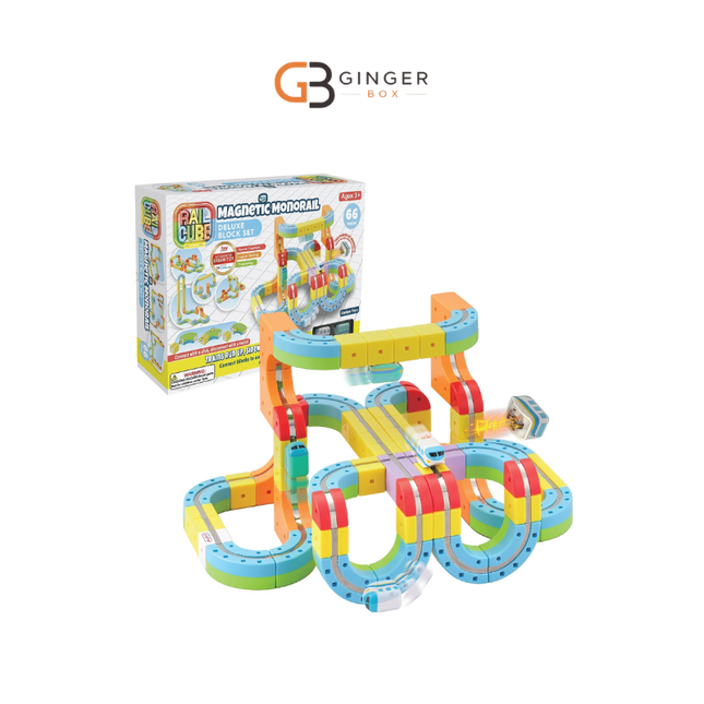 Magnetic Train Railcar 1 *36/A16 Set for Kids | Electric Racing Track With Traffic Signs