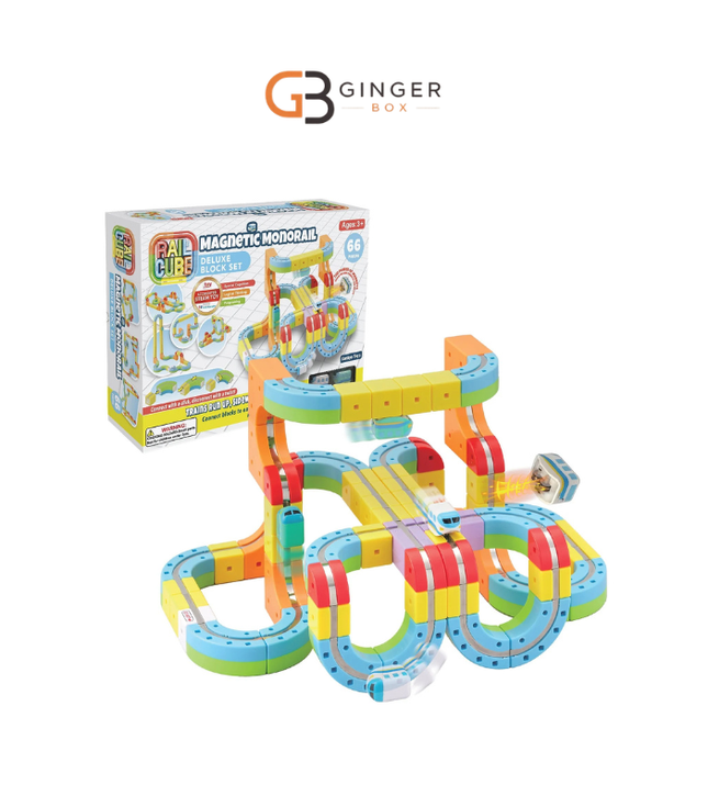 Magnetic Train Railcar 1 *36/A16 Set for Kids | Electric Racing Track With Traffic Signs