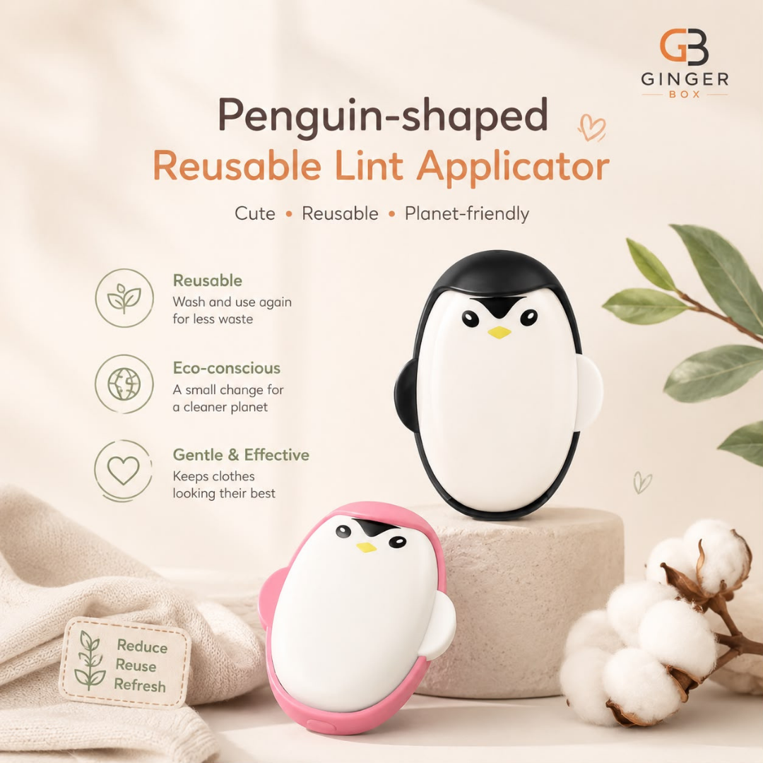 Penguin-shaped Lint Applicator, Reusable Pet Fur Roller, Reusable Lint Applicator Fur and Clothes