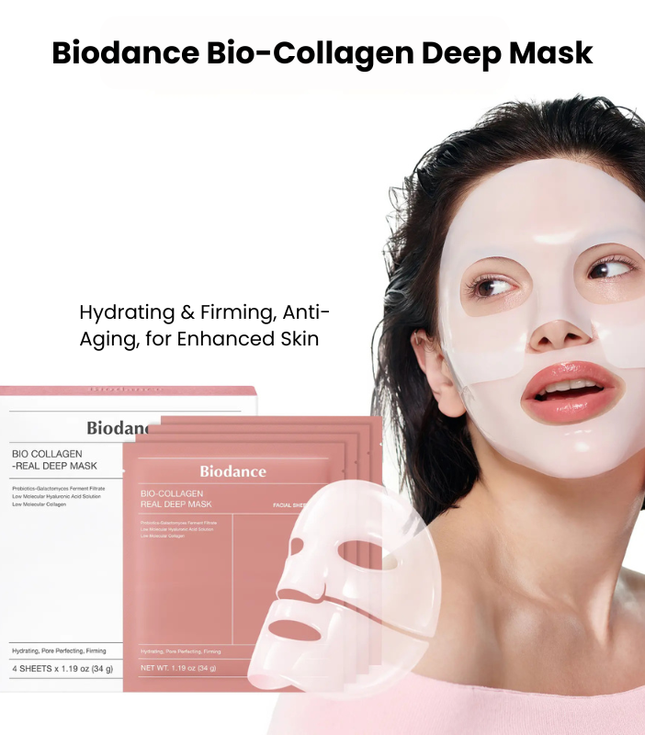 Biodance Bio-Collagen Deep Mask, Hydrating & Firming, Anti-Aging, for Enhanced Skin