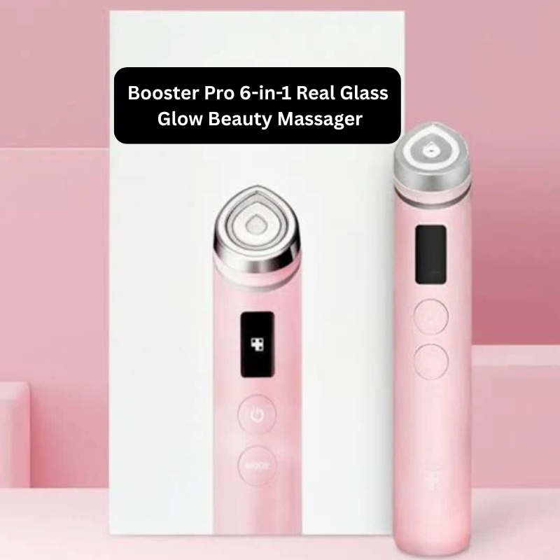 Medicube Booster Pro | 6-in-1 Real Glass Glow Beauty Massager | For Clear, Radiant, Firmer-Looking Skin