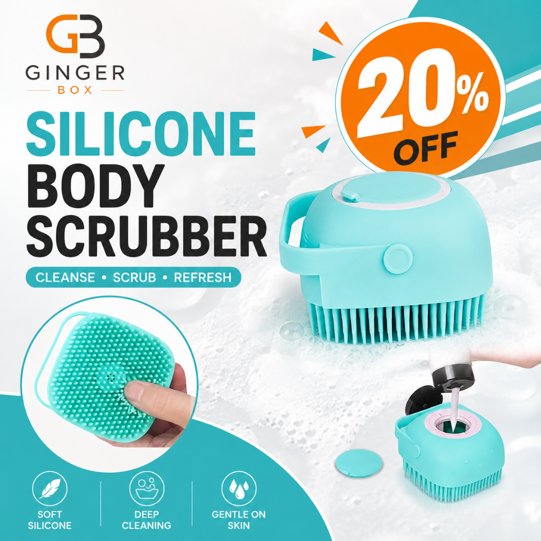 Silicone Body Scrubber Brush with Soap Dispenser (Pack of 3)