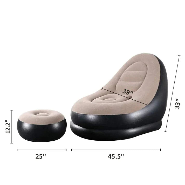 Tobi Air Sofa (TB-3003) | Inflatable Lounger Set | 2-in-1 Sofa Chair with Footstool with Air Pump